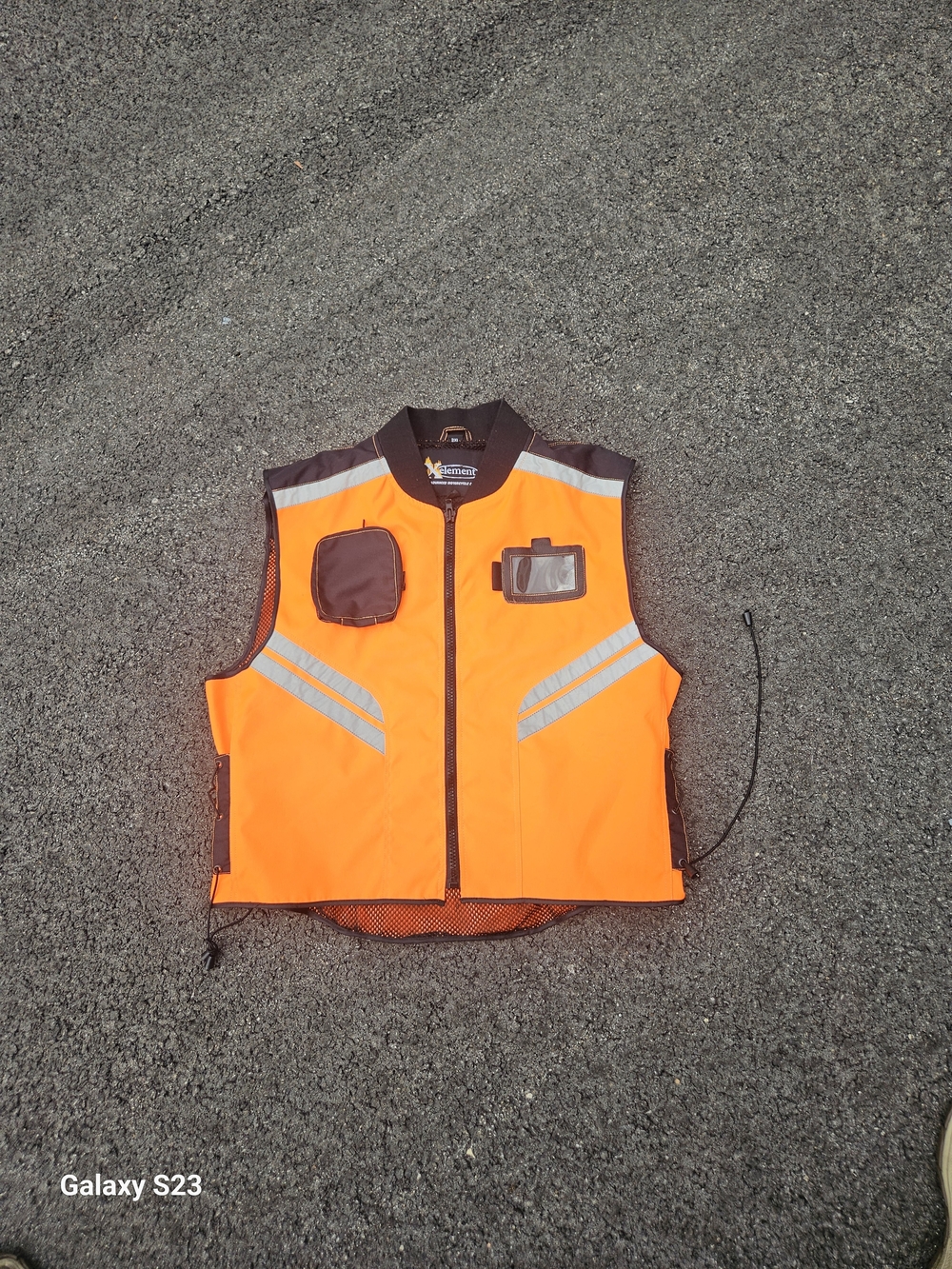 Xelement Motorcycle Hi Vis Reflective Safety Riding Vest Orange Men’s 2XL